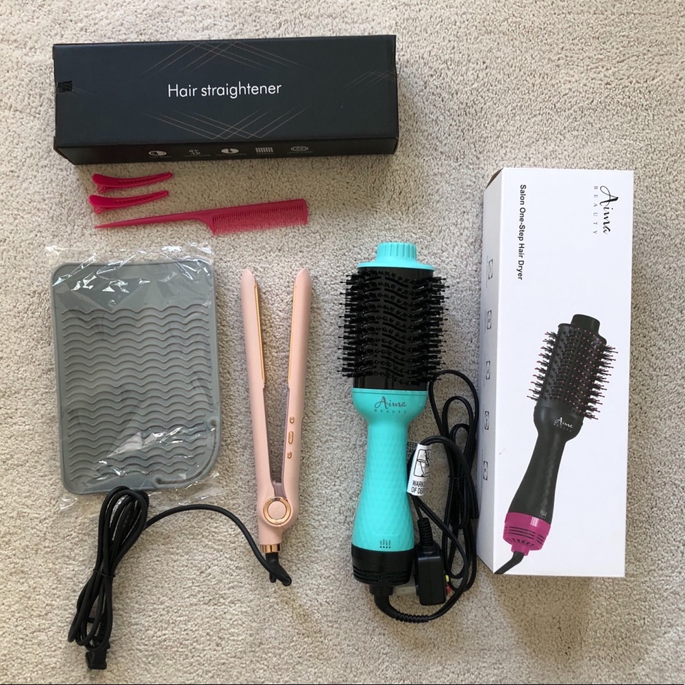 Beauty Hair styling set✨ A One Step Dryer & a flat iron.